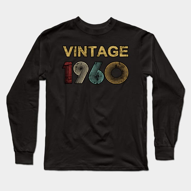 Vintage 1960 Made in 1960 60th birthday 60 years old Gift Long Sleeve T-Shirt by AMOS_STUDIO